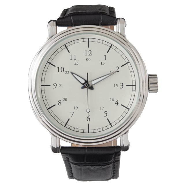 Clear Pressure Gauge Inspired Watch - 12 At Top (Front)