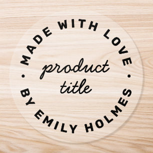 Clear Product Sticker Homemade Handmade Labels