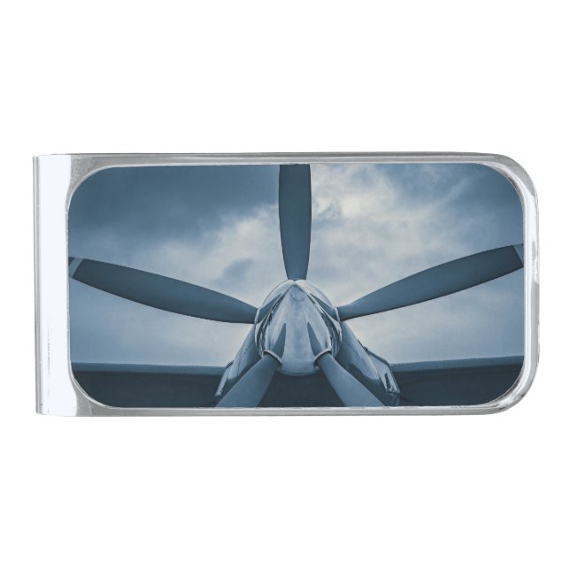 Clear Prop! Silver Finish Money Clip (Front)