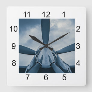 Clear Prop! Square Wall Clock