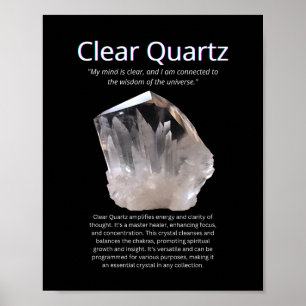 Clear Quartz Stone Crystal Meaning Poster
