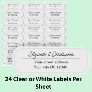 Clear Return Address Custom Transparent Labels