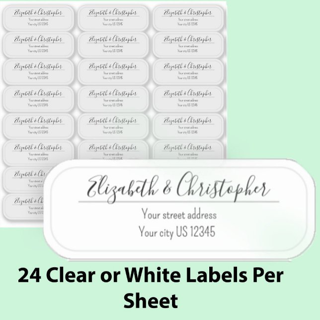 Clear Return Address Modern Transparent Labels (Creator Uploaded)