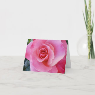 clear rose open to love notecard