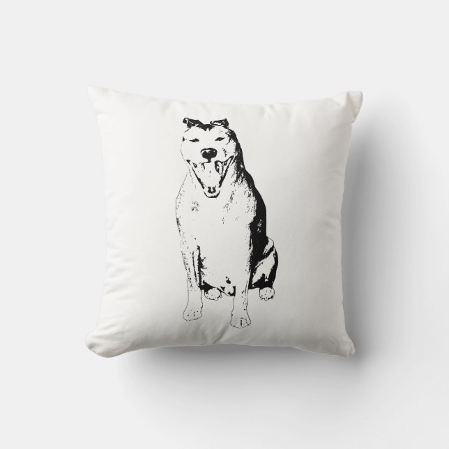 Clear Seated Form Throw Pillow (Front)