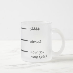 clear shhhh mug