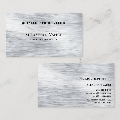 Clear Silver Hairline Classic Business Card