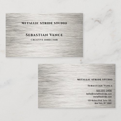 Clear Silver Hairline Sepia Business Card