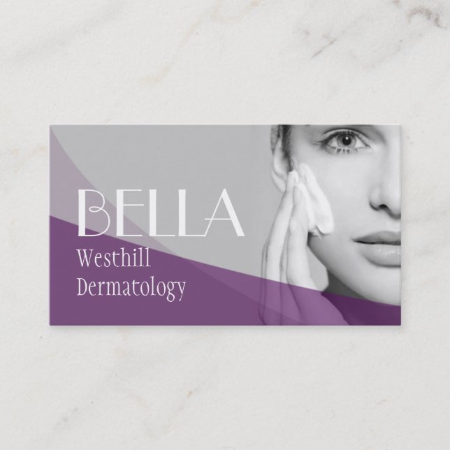 Clear Skin Dermatologist Facial Massage Spa Business Card (Front)