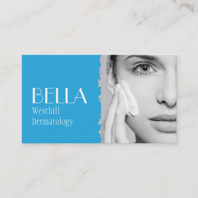 Clear Skin Dermatologist Facial Massage Spa Business Card (Front)