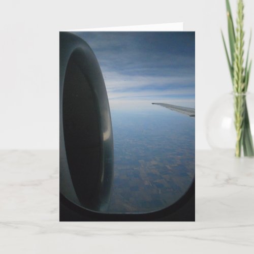 Clear Sky Airplane Birthday Card