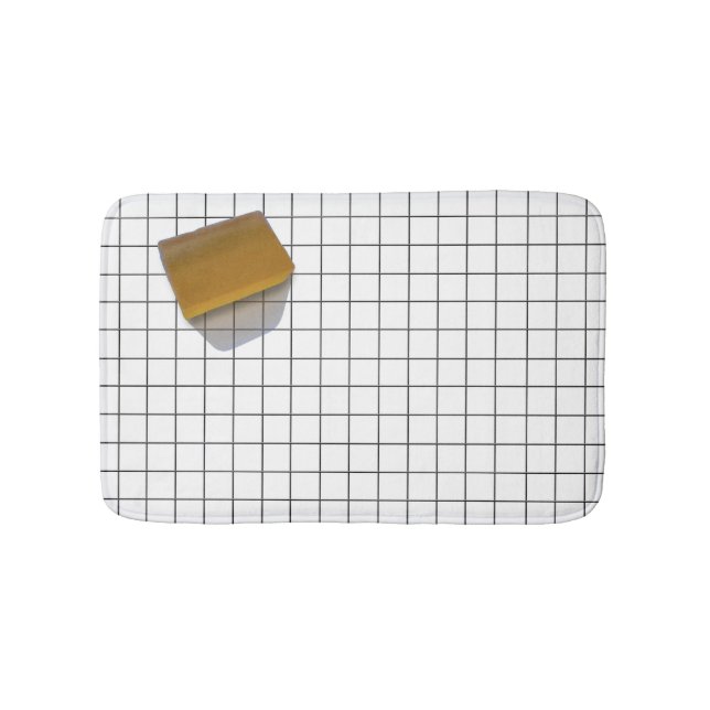 Clear Soap on a Tile Floor Bathroom Mat (Front)