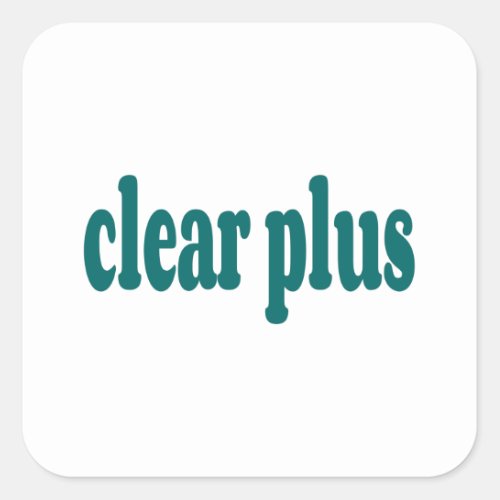 clear square sticker