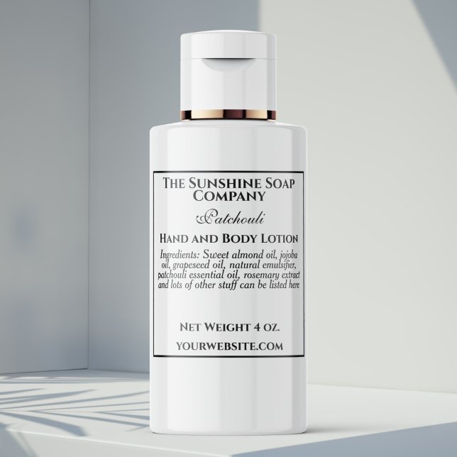 Clear Square Vintage Cosmetics Bottle Label (Creator Uploaded)