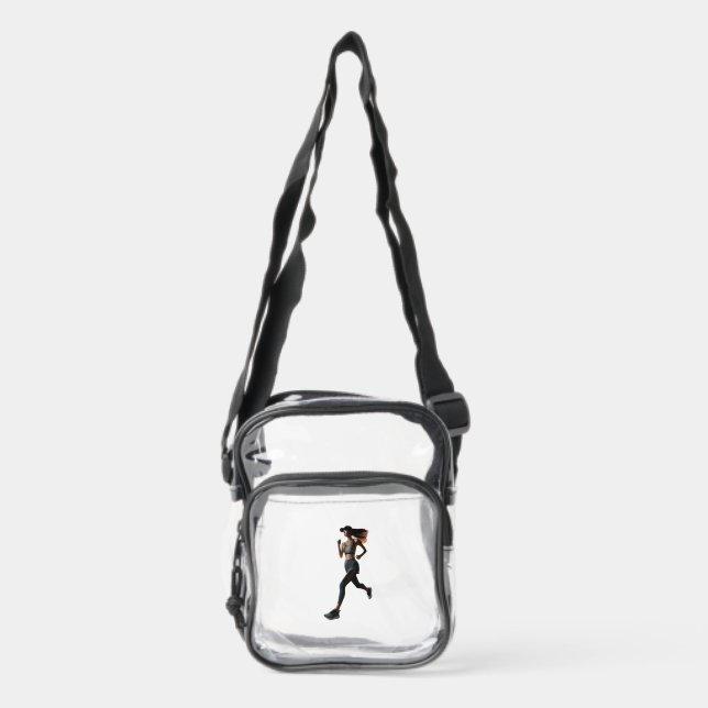 Clear Stadium‑Approved — Transparent Security tote Crossbody Bag (Front)