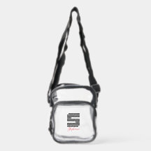 Clear Stadium Bag - simple Initial Letter S
