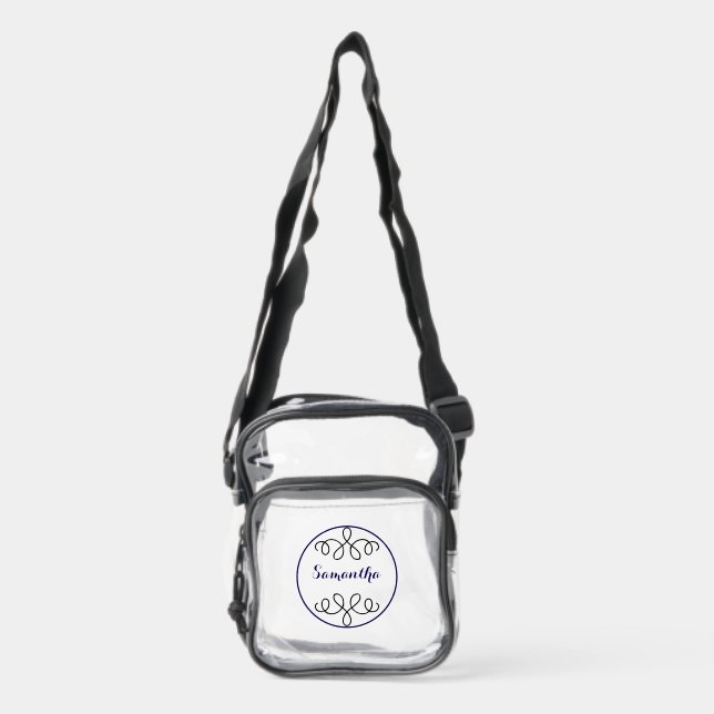 Clear Stadium Bag - Simple ornamental logo design (Front)