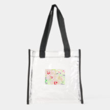 Clear Stadium Bag : Wild Flowers .
