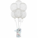 Clear Star Balloons Pin Statuette<br><div class="desc">Acrylic photo sculpture pin with an image of a bouquet of clear star balloons anchored to a balloon weight wrapped in white foil with red, green and blue stars. See matching acrylic photo sculpture magnet, ornament and sculpture. See the entire Birthday buttons & pins collection in the SPECIAL TOUCHES |...</div>