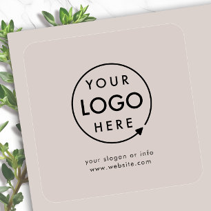 Clear  Sticker Roll   Business Logo 3" Labels