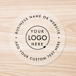 Clear Sticker Roll Business Logo Round Labels