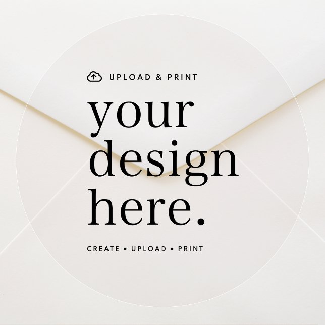 Clear Sticker Roll | Your Design Upload 1.5" Round (Your own sticker creation, simple upload your photo or design artwork from Photoshop, Canva & more!)