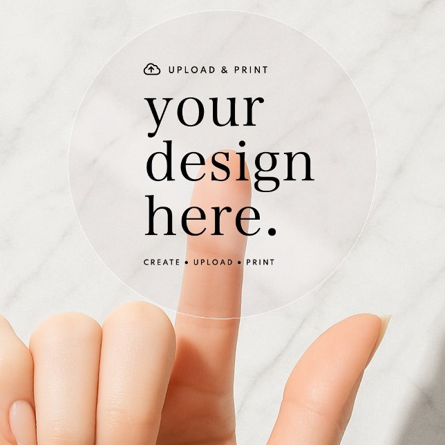Clear Sticker Roll | Your Design Upload 3" Round (Your own sticker creation, simple upload your photo or design artwork from Photoshop, Canva & more!)