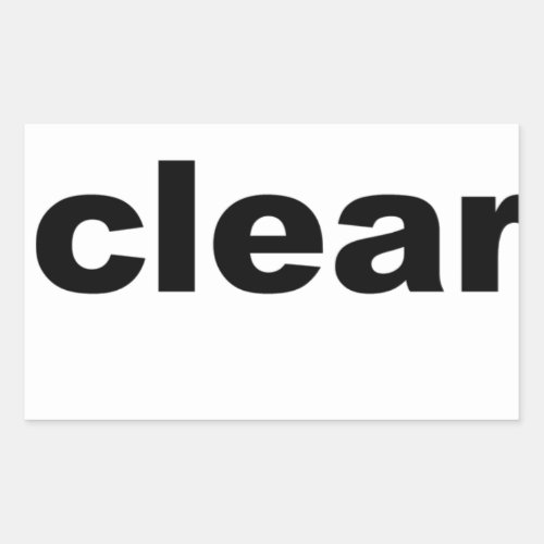 Clear Text Rectangular Sticker