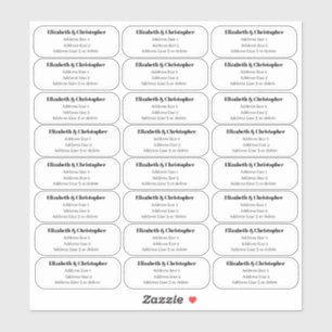 Clear Three Line Return Address Transparent Sticker