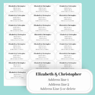 Clear Three Line Return Address Transparent Sticker