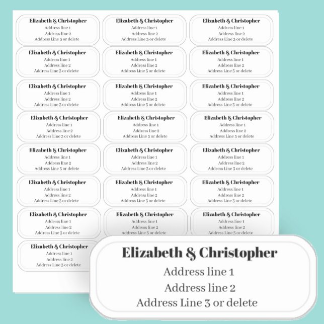Clear Three Line Return Address Transparent Sticker (Creator Uploaded)