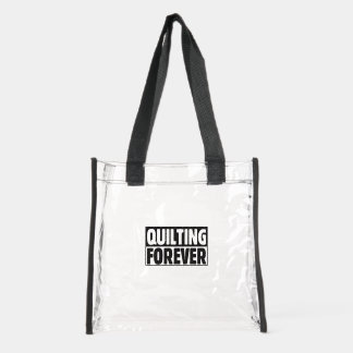 Clear tote bag Quilting Forever