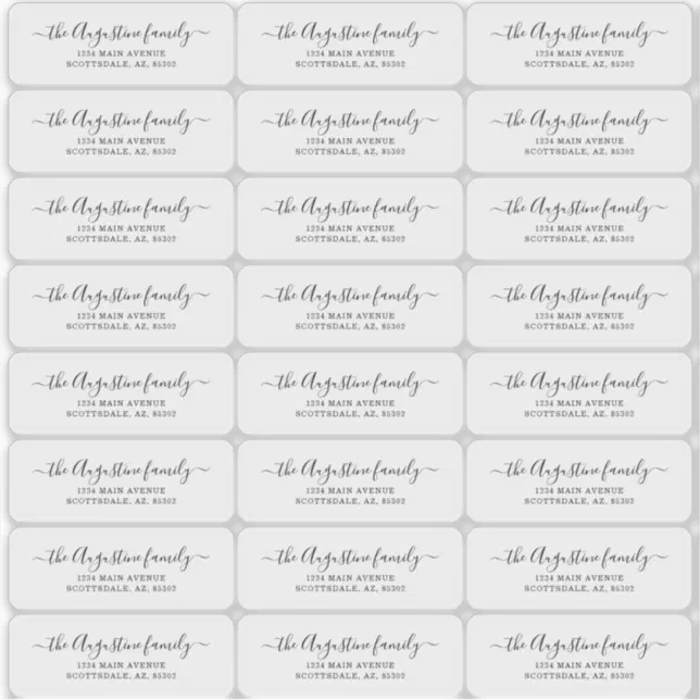 Clear Transparent Return Address Labels 