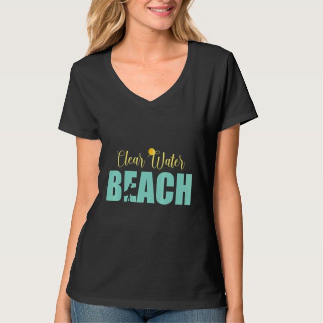 Clear Water Beach T-Shirt (Front)