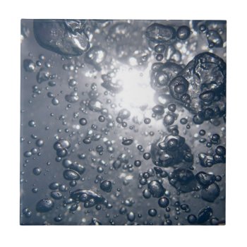Clear Water Bubbles Tile by beachcafe at Zazzle