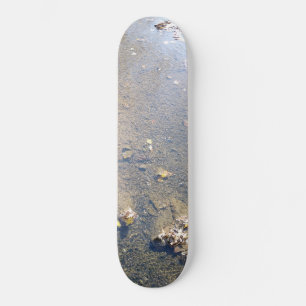 Clear Water Creek Bottom Maple Leaves Nature Photo Skateboard