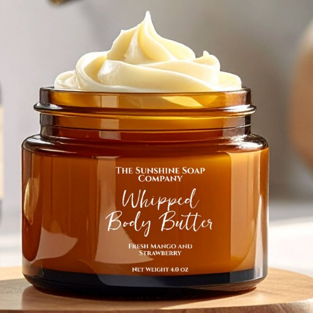 Clear Whipped Body Butter Label White Text (Creator Uploaded)