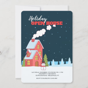 Clear Winter Night Open House Invitation