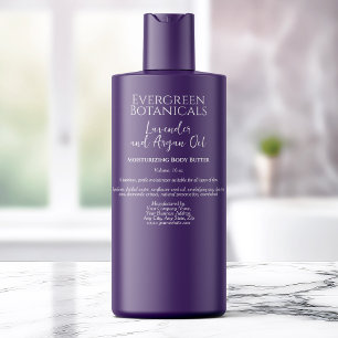 Clear with White Text Cosmetics Bottle Label