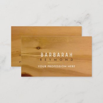 Clear Wood Texture Design For Any Professional Business Card by mixedworld at Zazzle