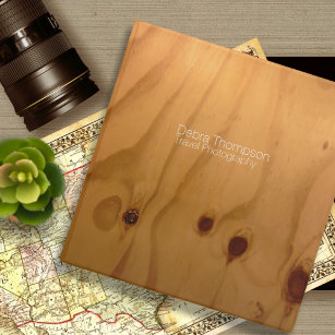 clear wood texture, personalized & rustic binder