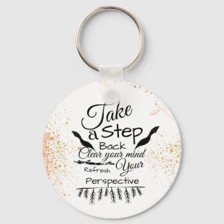Clear your mind inspirational quote  keychain