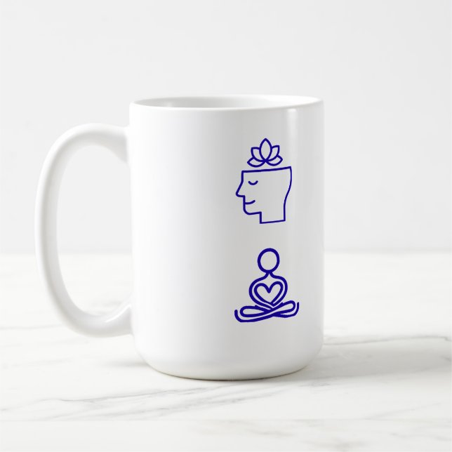CLEAR YOUR MIND WRAP AROUND CERAMIC SIP OF PEACE COFFEE MUG (Left)
