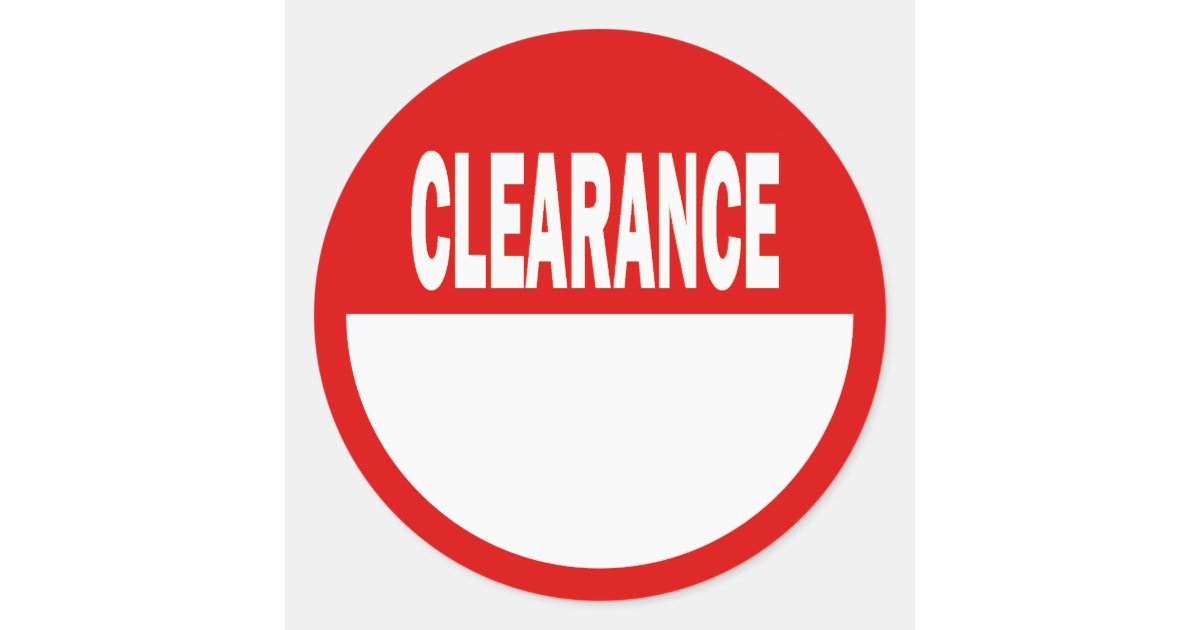 Clearance Retail Stickers | Zazzle