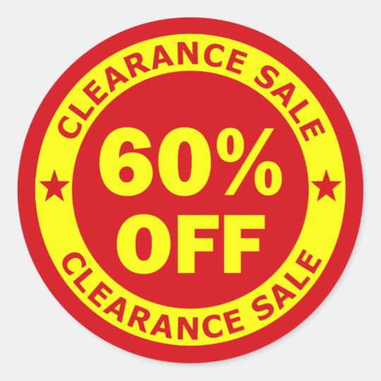 clearance-sale-60-percent-off-classic-round-sticker-zazzle