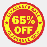 Clearance Sale 65 Percent Off
