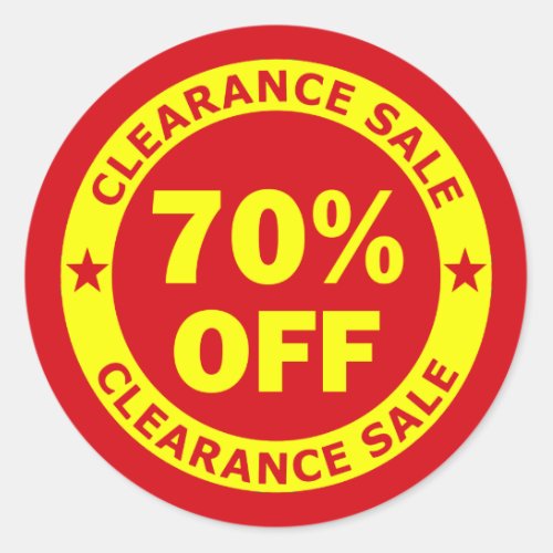 Clearance Sale 70 Percent Off Classic Round Sticker