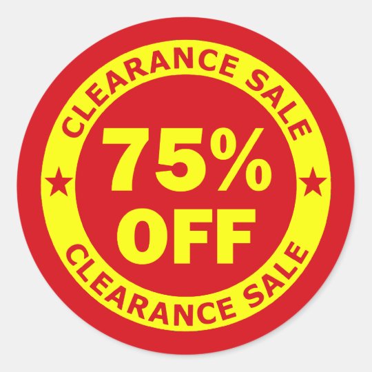 75 off clearance sale