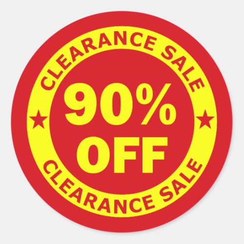 Clearance Sale 90 Percent Off Classic Round Sticker