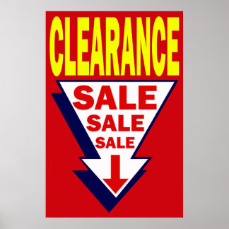 Clearance Sale Posters | Zazzle